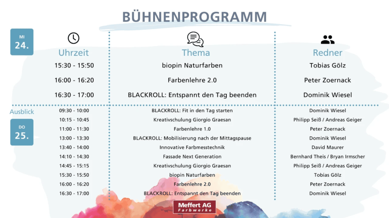 Bühnenprogramm Mittwoch 15:30 bis 17:00 Uhr