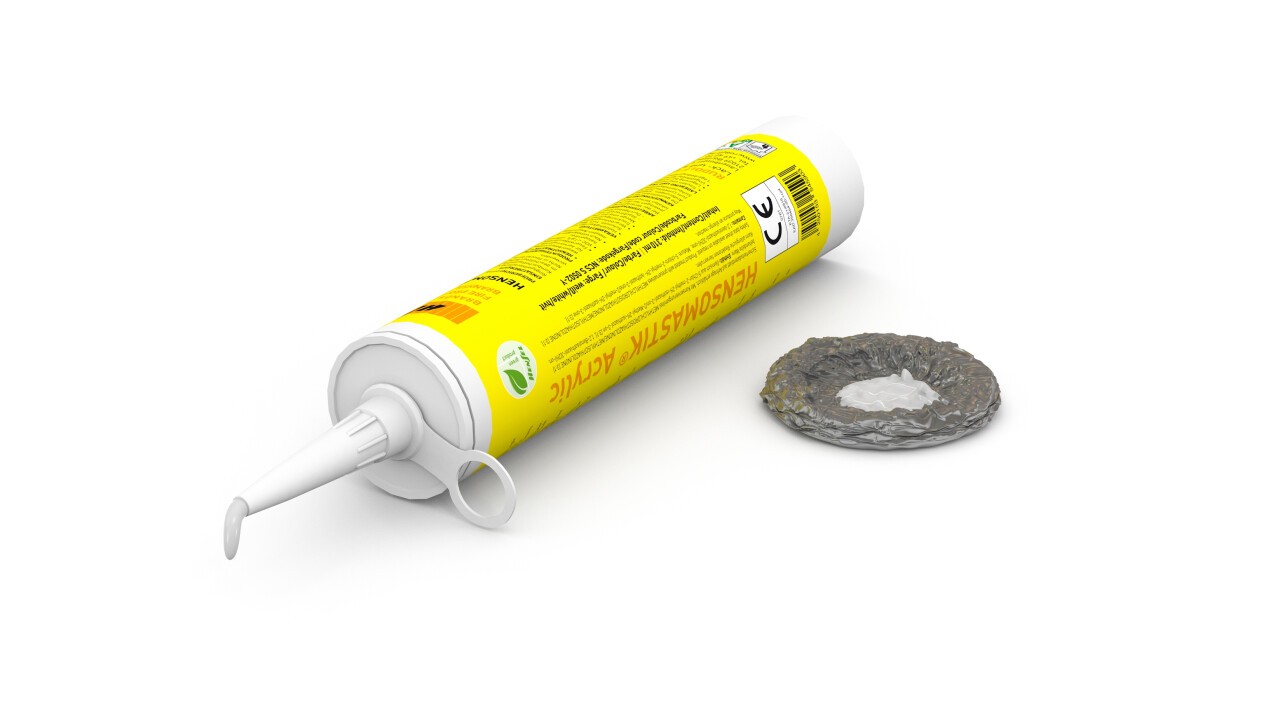 HENSOMASTIK® Acrylic für Fugen - Brandschutzacryl für lineare Fugen in der Kartusche oder im umweltfreundlichem Schlauchbeutel