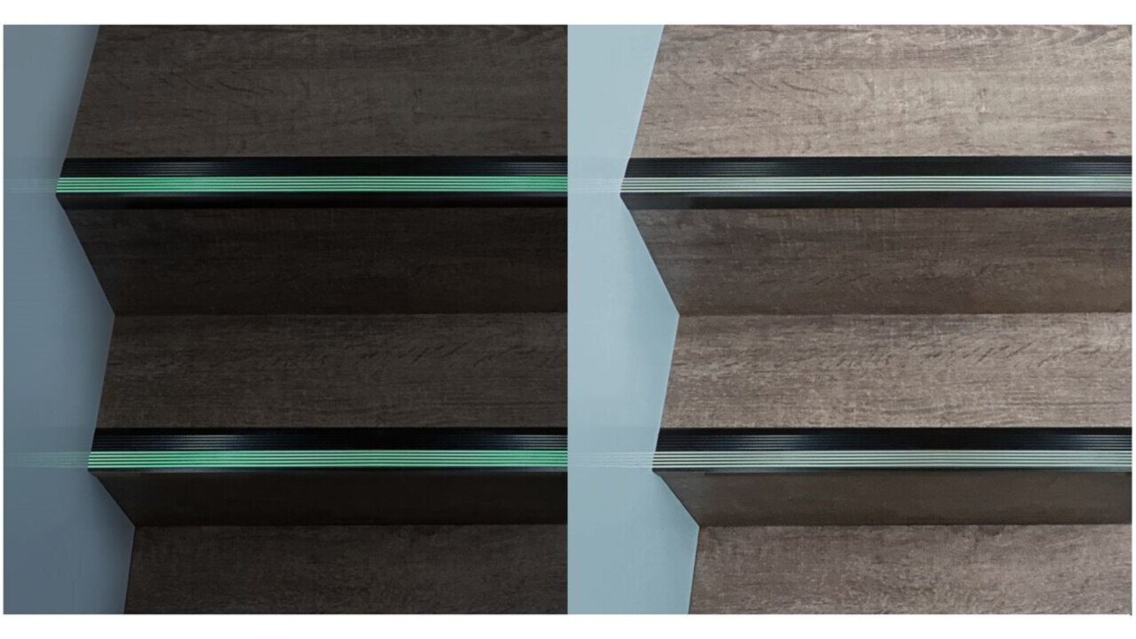 Photoluminescent enamelled stair nosing - new in length 2.0 m